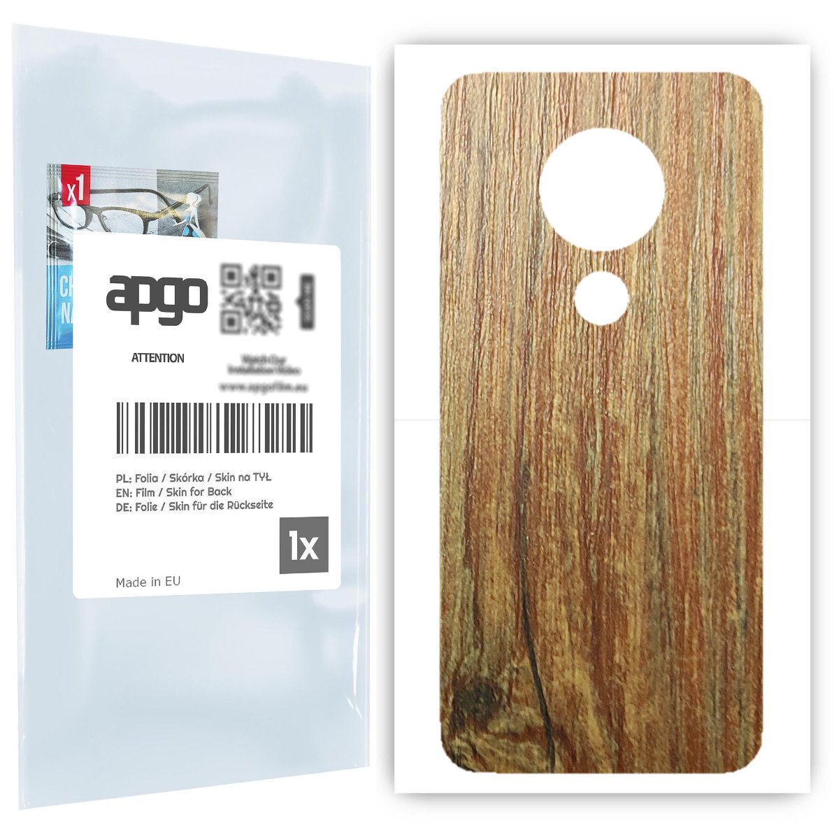 Folia naklejka skórka strukturalna na TYŁ do Nokia 7.2 -  Drewno Sosna Antyczna - apgo SKINS