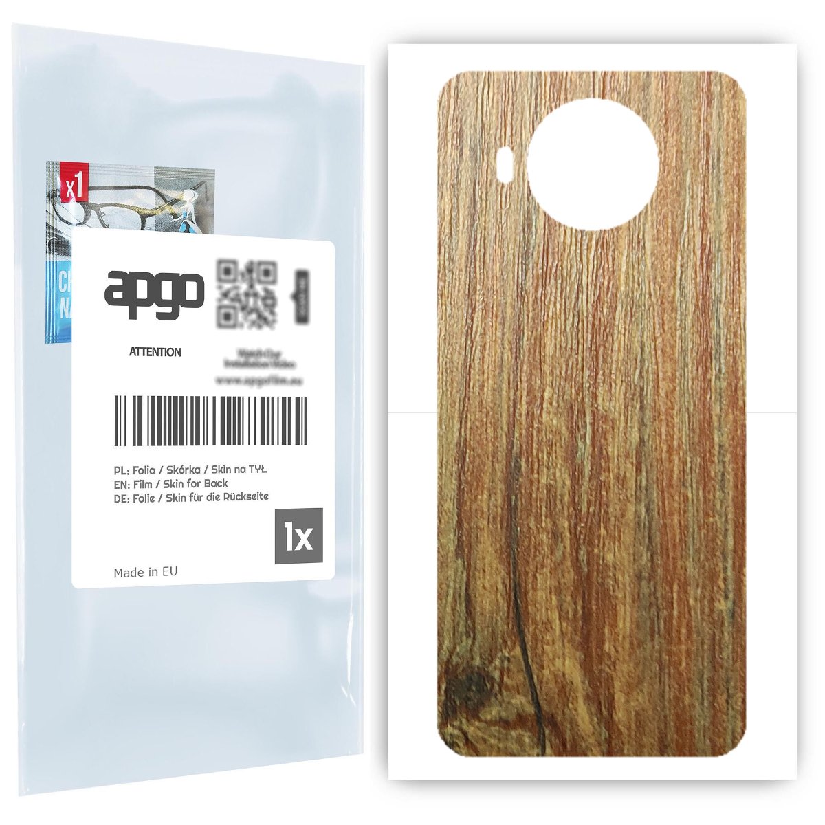 Folia naklejka skórka strukturalna na TYŁ do Nokia 8.3 5G -  Drewno Sosna Antyczna - apgo SKINS