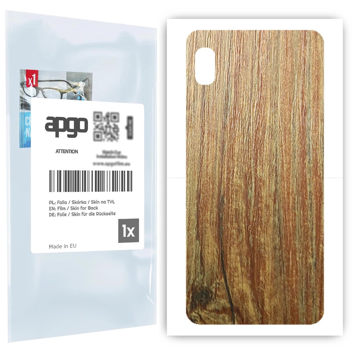 Folia naklejka skórka strukturalna na TYŁ do Samsung Galaxy A10 -  Drewno Sosna Antyczna - apgo SKINS