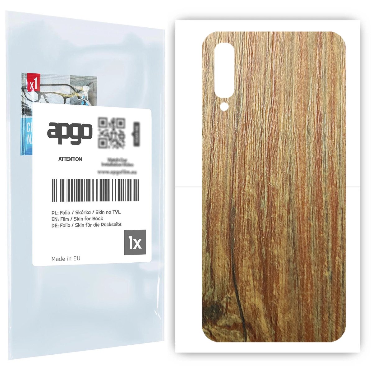 Folia naklejka skórka strukturalna na TYŁ do Samsung Galaxy A70 -  Drewno Sosna Antyczna - apgo SKINS