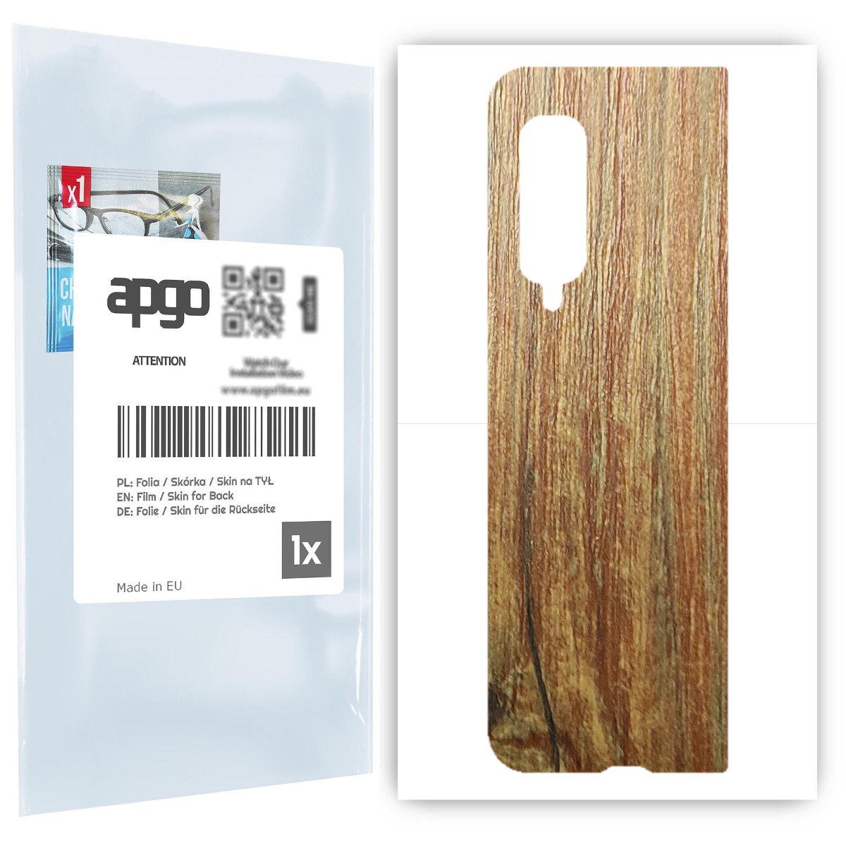 Folia naklejka skórka strukturalna na TYŁ do Samsung Galaxy Fold -  Drewno Sosna Antyczna - apgo SKINS