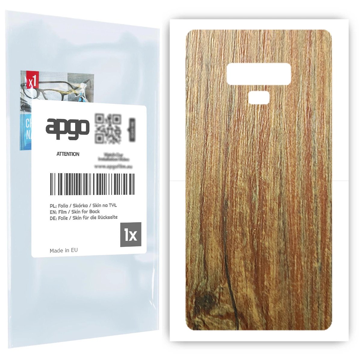 Folia naklejka skórka strukturalna na TYŁ do Samsung Galaxy Note 9 -  Drewno Sosna Antyczna - apgo SKINS