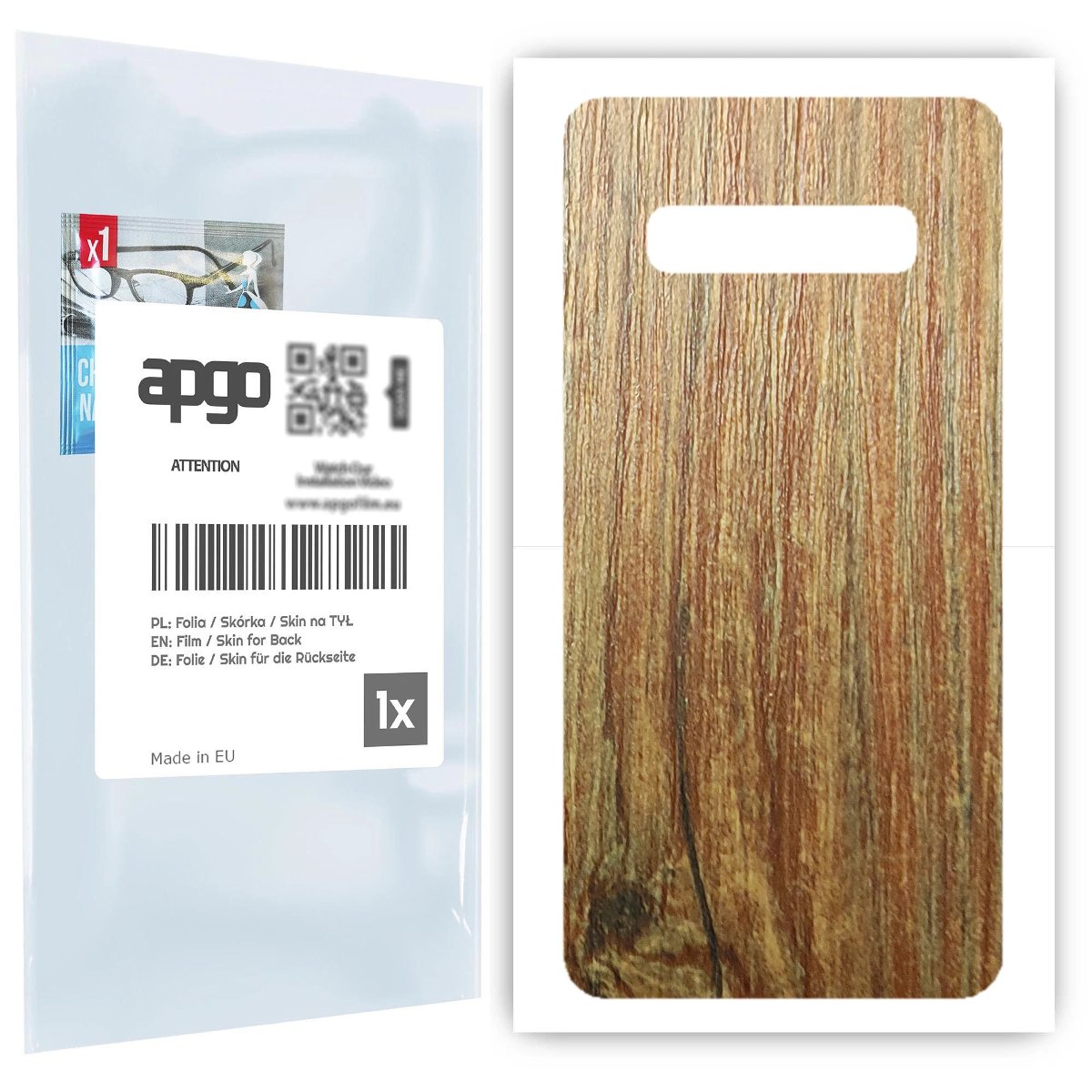 Folia naklejka skórka strukturalna na TYŁ do Samsung Galaxy S10 -  Drewno Sosna Antyczna - apgo SKINS