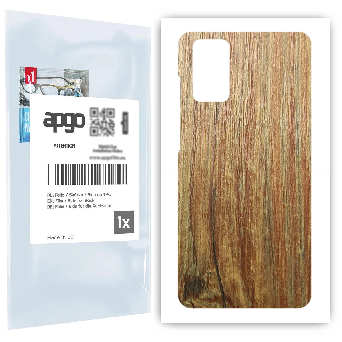 Folia naklejka skórka strukturalna na TYŁ do Samsung Galaxy S20+ -  Drewno Sosna Antyczna - apgo SKINS