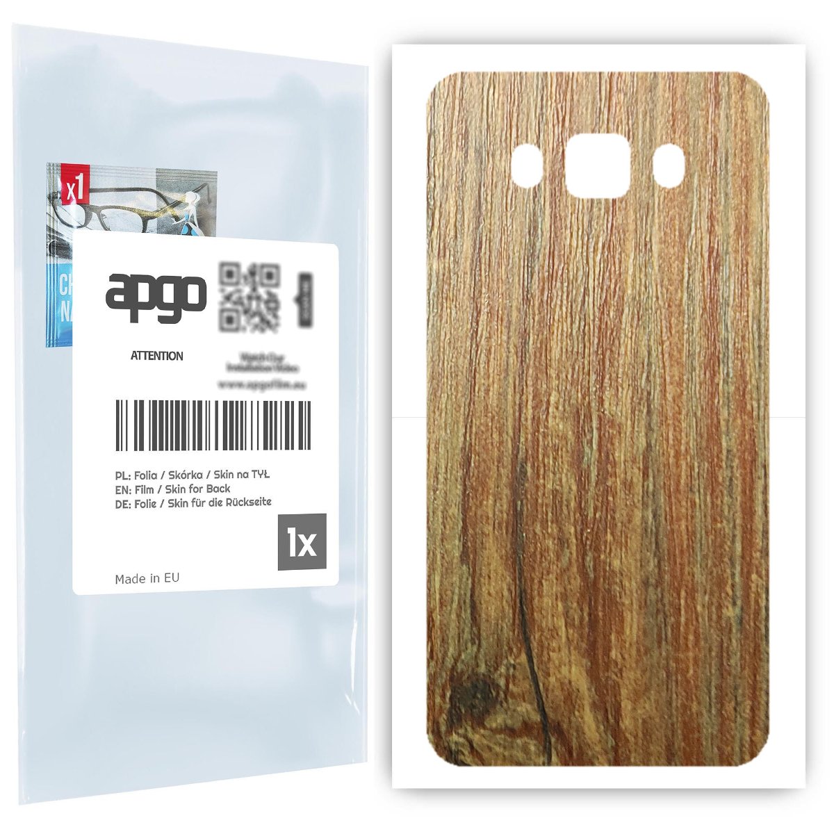 Folia naklejka skórka strukturalna na TYŁ do Samsung Galaxy J7 (2016) -  Drewno Sosna Antyczna - apgo SKINS