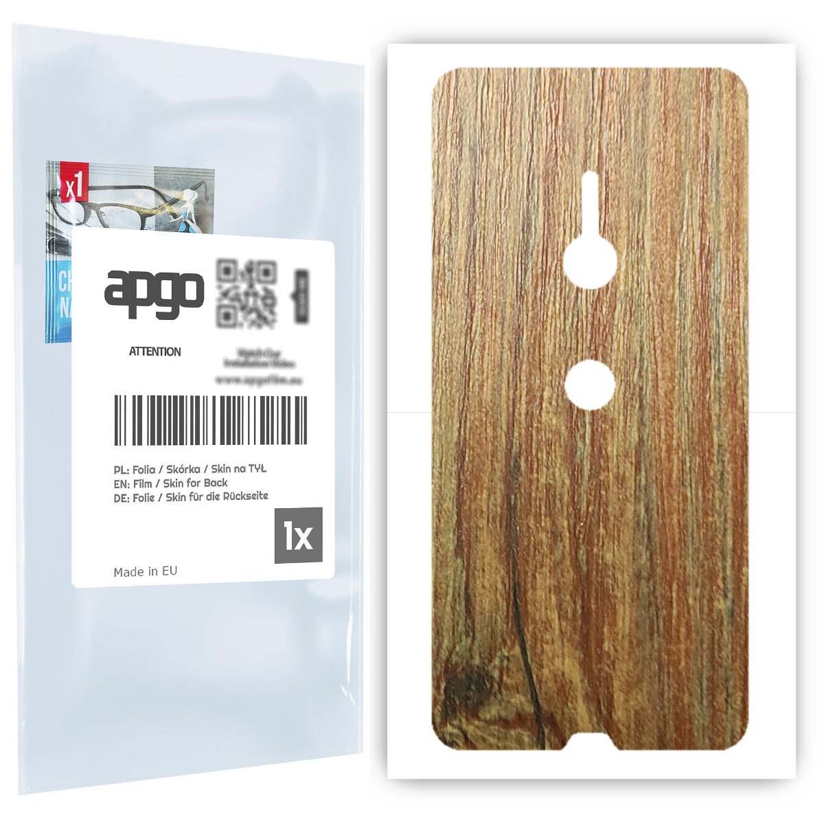 Folia naklejka skórka strukturalna na TYŁ do Sony Xperia XZ3 -  Drewno Sosna Antyczna - apgo SKINS