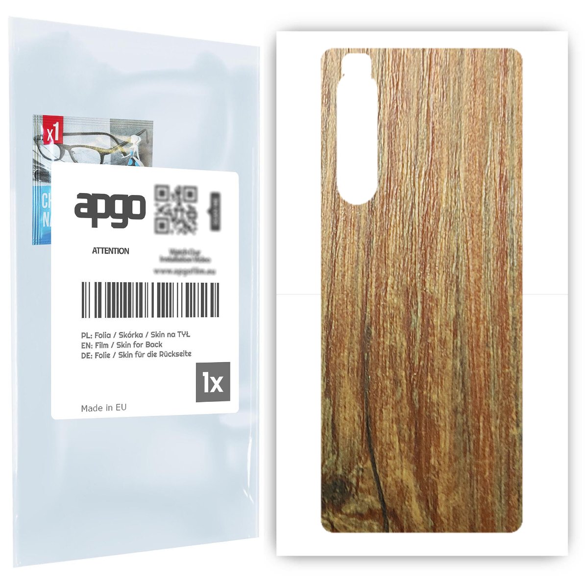 Folia naklejka skórka strukturalna na TYŁ do Sony Xperia 1 II -  Drewno Sosna Antyczna - apgo SKINS