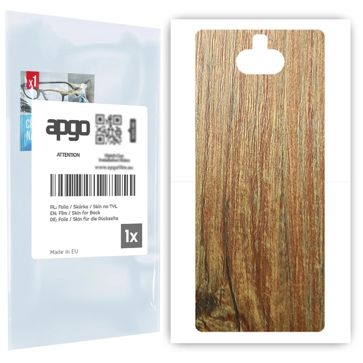 Folia naklejka skórka strukturalna na TYŁ do Sony Xperia 10 -  Drewno Sosna Antyczna - apgo SKINS