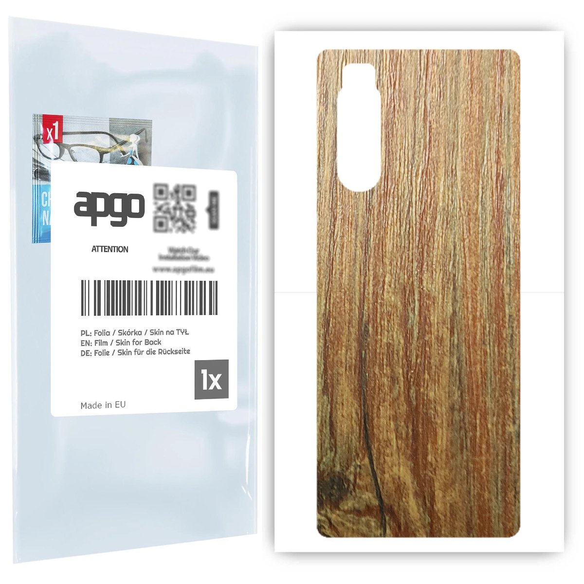 Folia naklejka skórka strukturalna na TYŁ do Sony Xperia 5 -  Drewno Sosna Antyczna - apgo SKINS