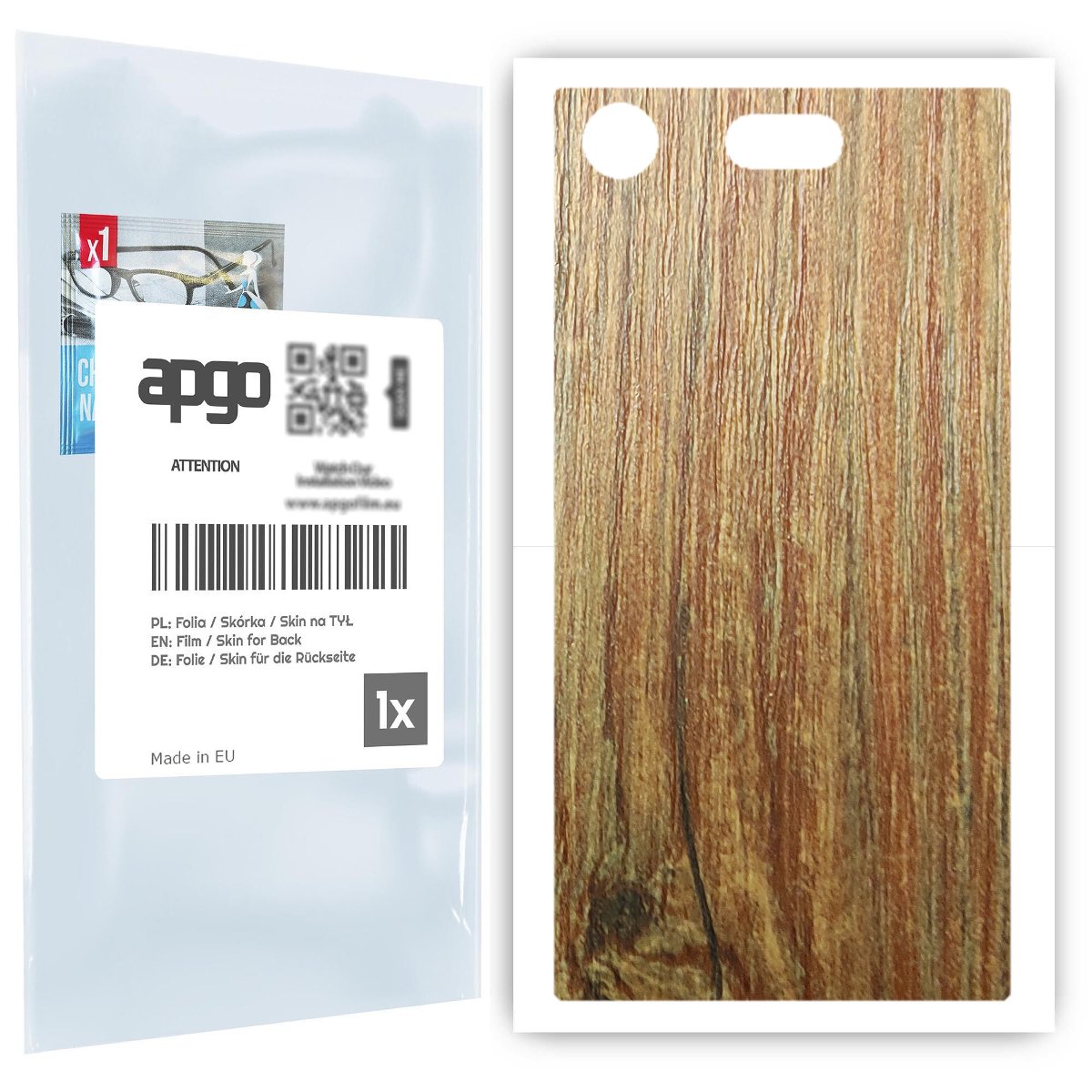 Folia naklejka skórka strukturalna na TYŁ do Sony Xperia XZ1 Compact -  Drewno Sosna Antyczna - apgo SKINS