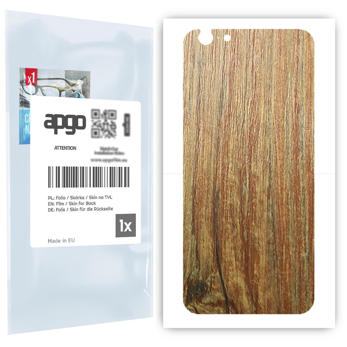 Folia naklejka skórka strukturalna na TYŁ do Apple iPhone 6 -  Drewno Sosna Antyczna - apgo SKINS