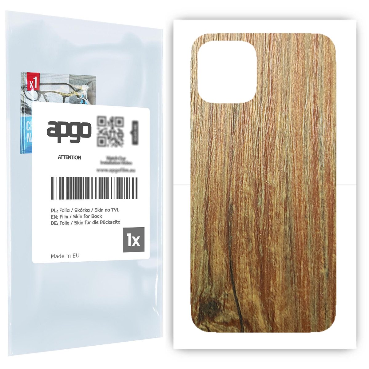 Folia naklejka skórka strukturalna na TYŁ do Apple iPhone 11 Pro -  Drewno Sosna Antyczna - apgo SKINS