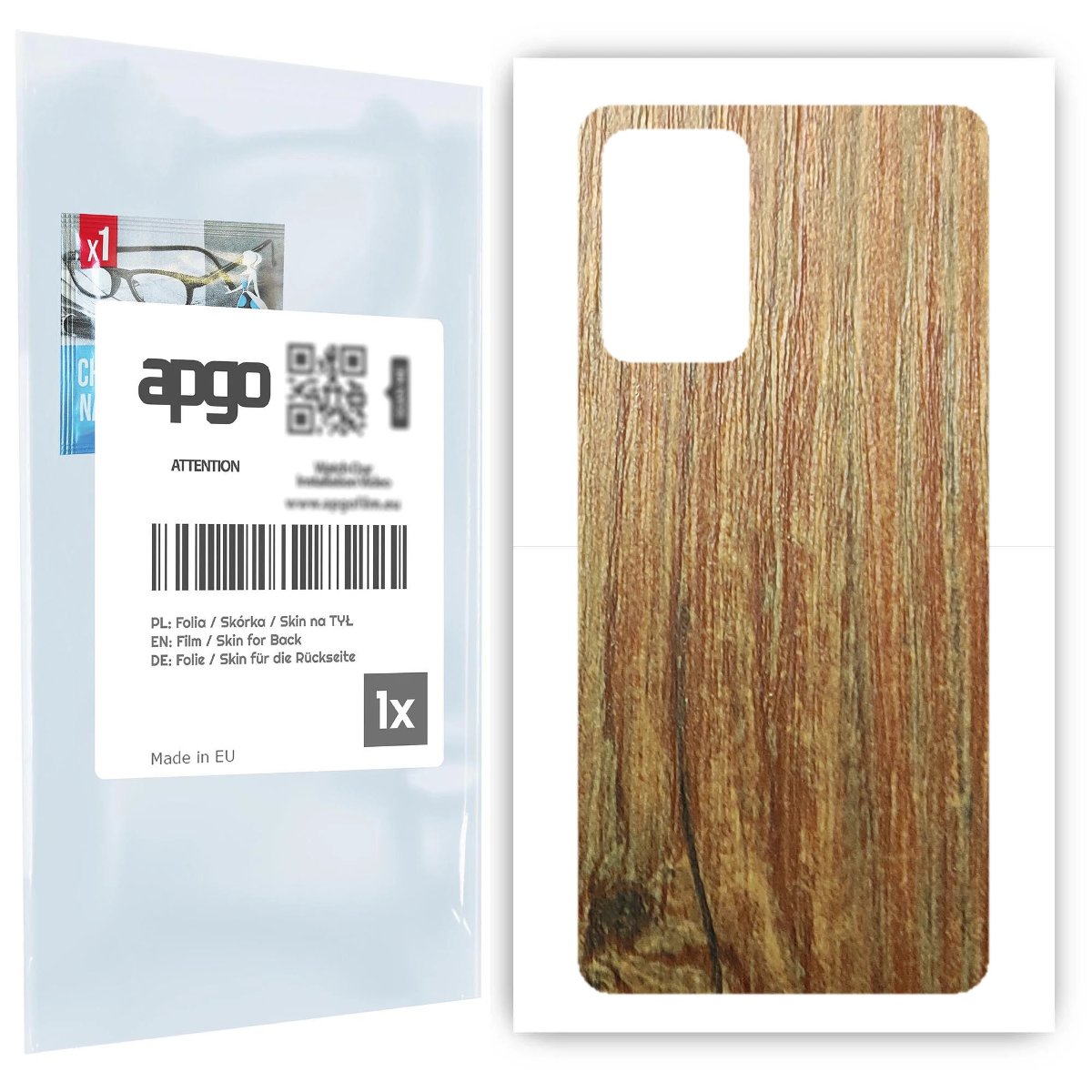 Folia naklejka skórka strukturalna na TYŁ do Samsung Galaxy A72 -  Drewno Sosna Antyczna - apgo SKINS