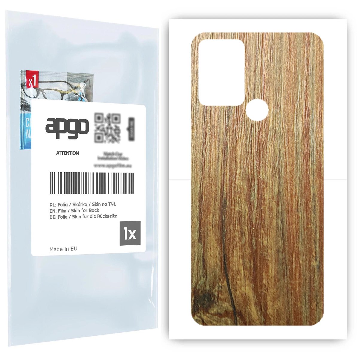 Folia naklejka skórka strukturalna na TYŁ do HTC Desire 20+ -  Drewno Sosna Antyczna - apgo SKINS