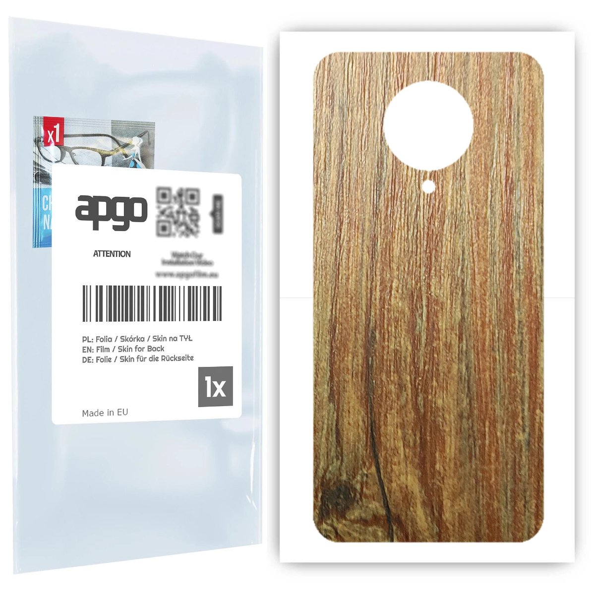 Folia naklejka skórka strukturalna na TYŁ do Xiaomi Poco F2 Pro -  Drewno Sosna Antyczna - apgo SKINS