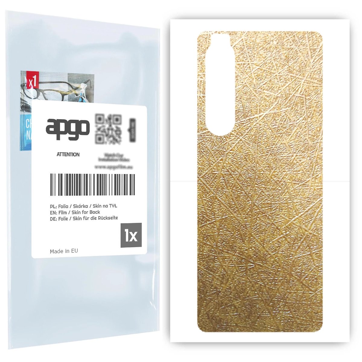 Folia naklejka skórka strukturalna na TYŁ do Sony Xperia 1 III -  Tkanina Włókno - apgo SKINS