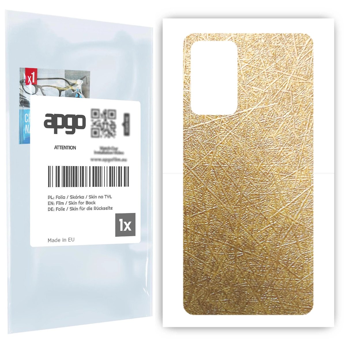 Folia naklejka skórka strukturalna na TYŁ do Samsung Galaxy A72 -  Tkanina Włókno - apgo SKINS