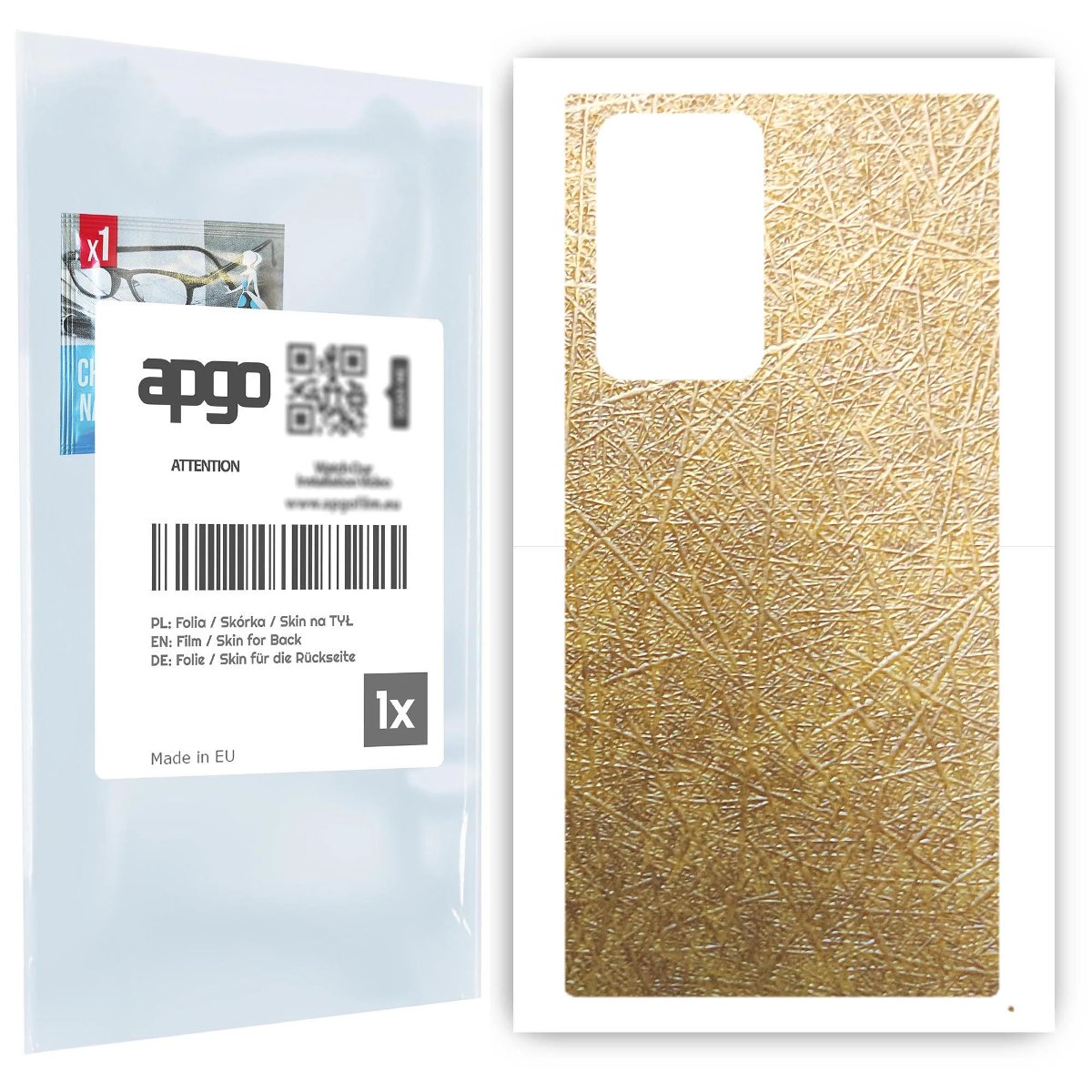 Folia naklejka skórka strukturalna na TYŁ do Samsung Galaxy Note20 Ultra -  Tkanina Włókno - apgo SKINS