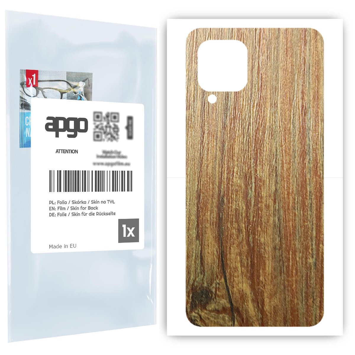 Folia naklejka skórka strukturalna na TYŁ do Samsung Galaxy M22 -  Drewno Sosna Antyczna - apgo SKINS