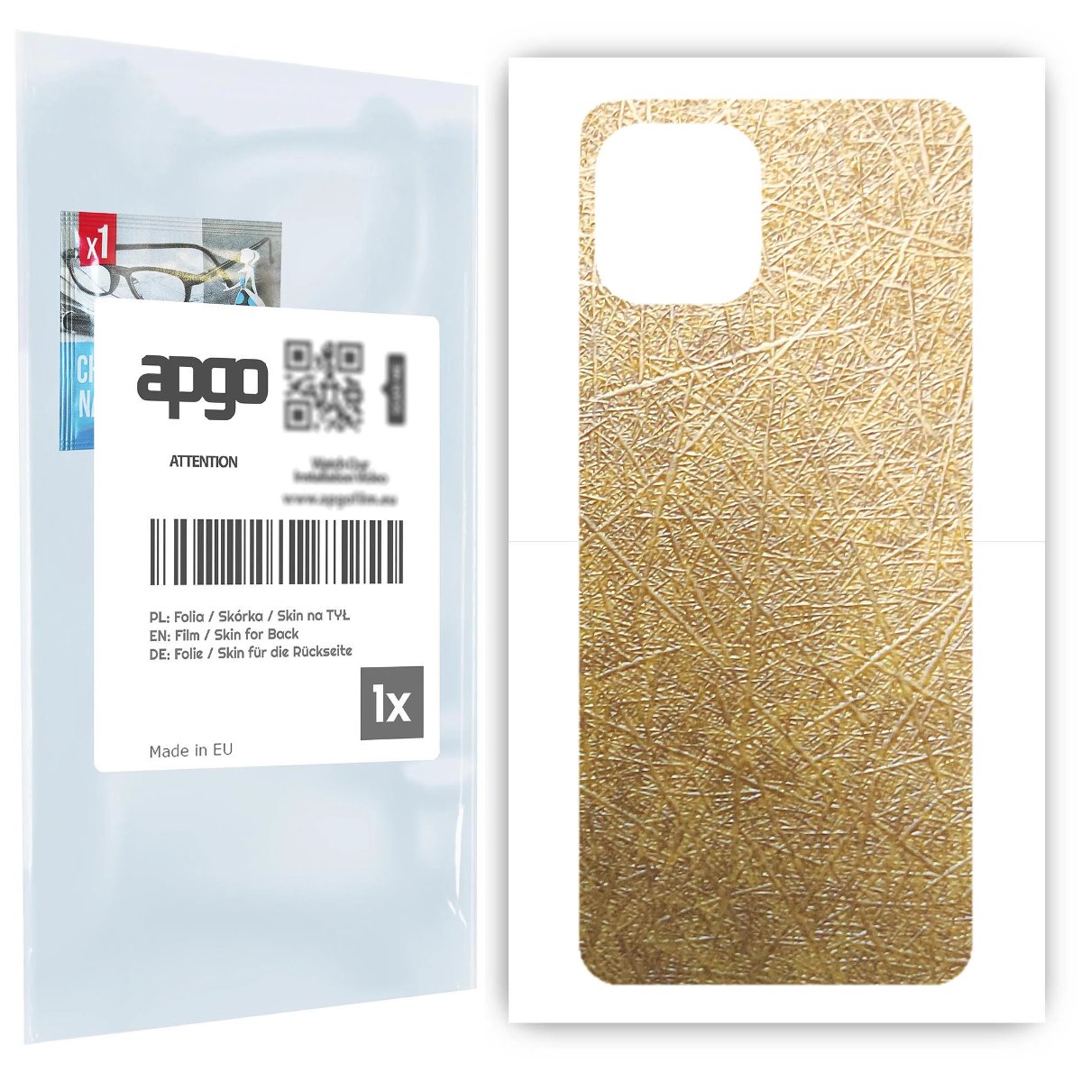 Folia naklejka skórka strukturalna na TYŁ do Motorola Edge 20 Lite -  Tkanina Włókno - apgo SKINS