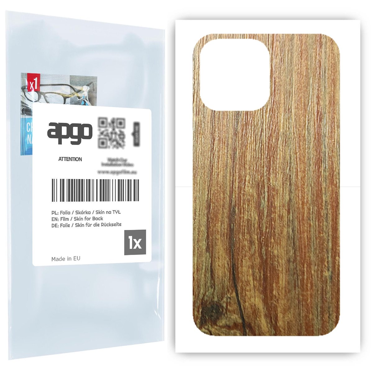 Folia naklejka skórka strukturalna na TYŁ do Apple iPhone 13 Pro Max -  Drewno Sosna Antyczna - apgo SKINS