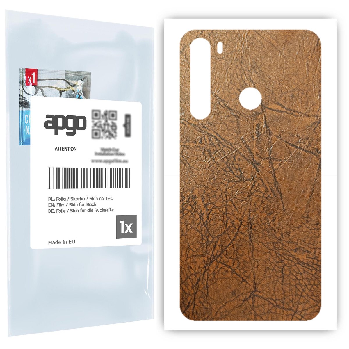 Folia naklejka skórka strukturalna na TYŁ do HTC Desire 20 Pro -  Skóra Vintage - apgo SKINS