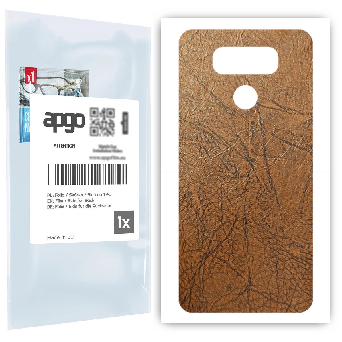Folia naklejka skórka strukturalna na TYŁ do LG G6 -  Skóra Vintage - apgo SKINS