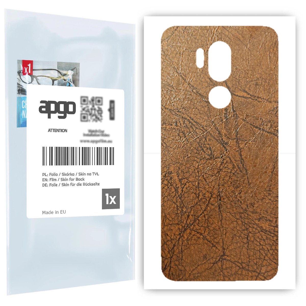 Folia naklejka skórka strukturalna na TYŁ do LG G7 ThinQ -  Skóra Vintage - apgo SKINS