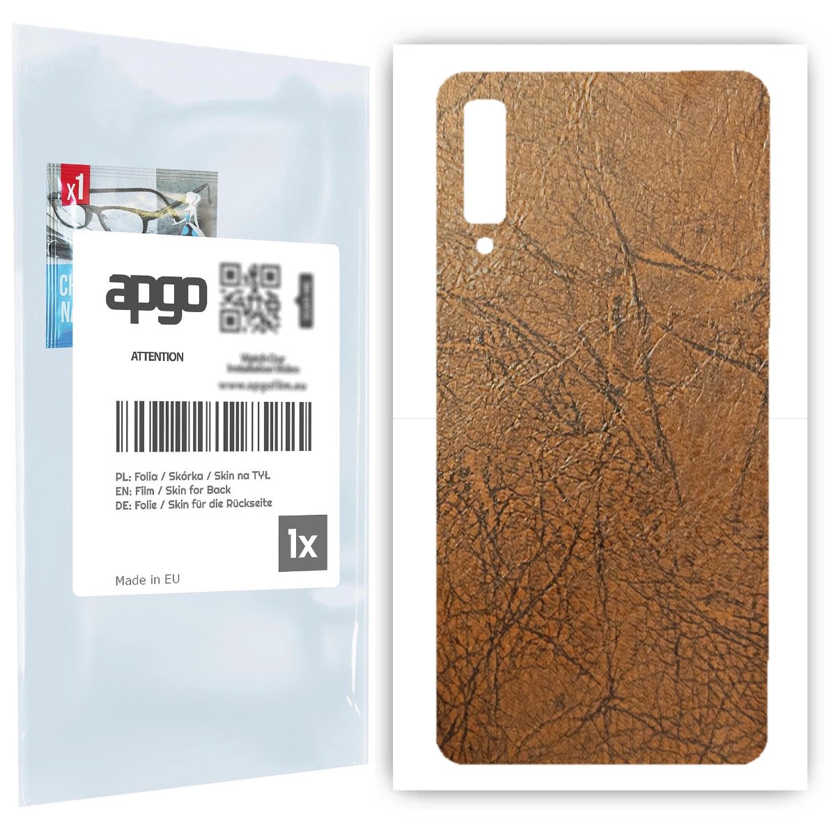 Folia naklejka skórka strukturalna na TYŁ do Samsung Galaxy A7 (2018) -  Skóra Vintage - apgo SKINS
