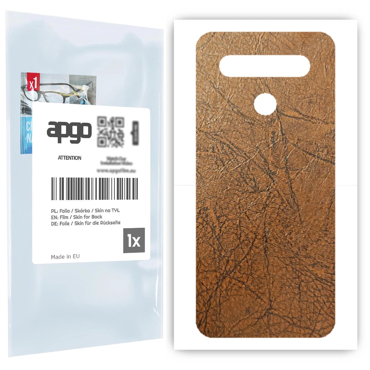 Folia naklejka skórka strukturalna na TYŁ do LG K41S -  Skóra Vintage - apgo SKINS