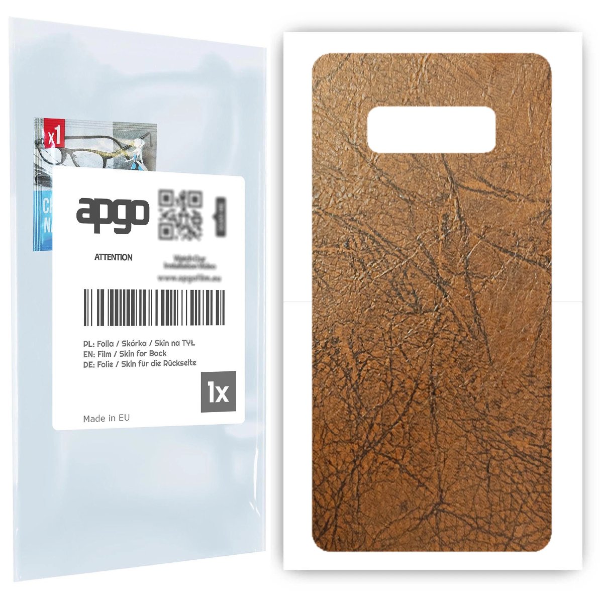 Folia naklejka skórka strukturalna na TYŁ do Samsung Galaxy Note 8 -  Skóra Vintage - apgo SKINS
