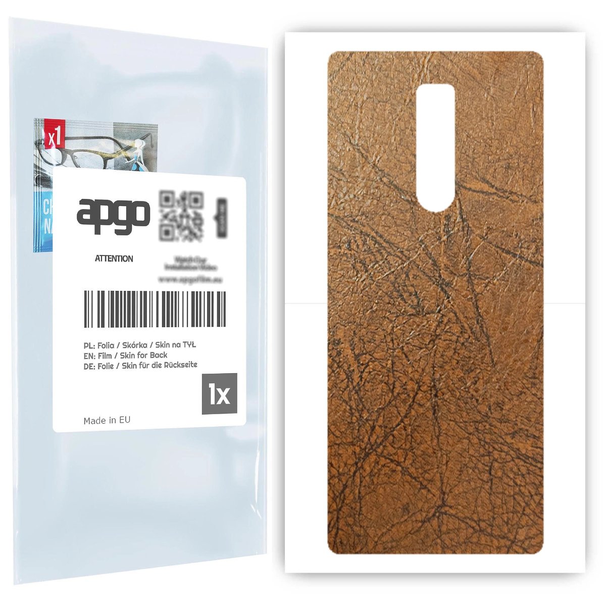 Folia naklejka skórka strukturalna na TYŁ do Sony Xperia 1 -  Skóra Vintage - apgo SKINS