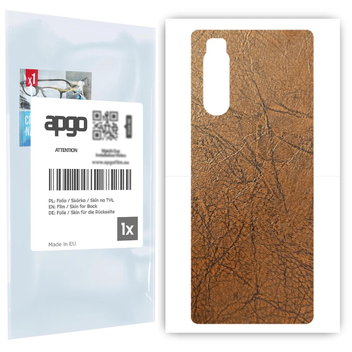 Folia naklejka skórka strukturalna na TYŁ do Sony Xperia 5 -  Skóra Vintage - apgo SKINS