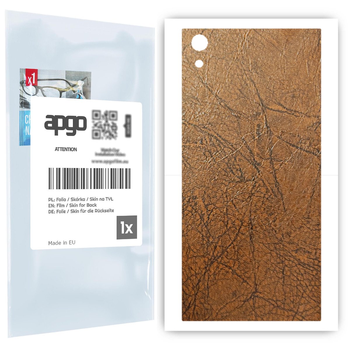 Folia naklejka skórka strukturalna na TYŁ do Sony Xperia XA1 Ultra -  Skóra Vintage - apgo SKINS