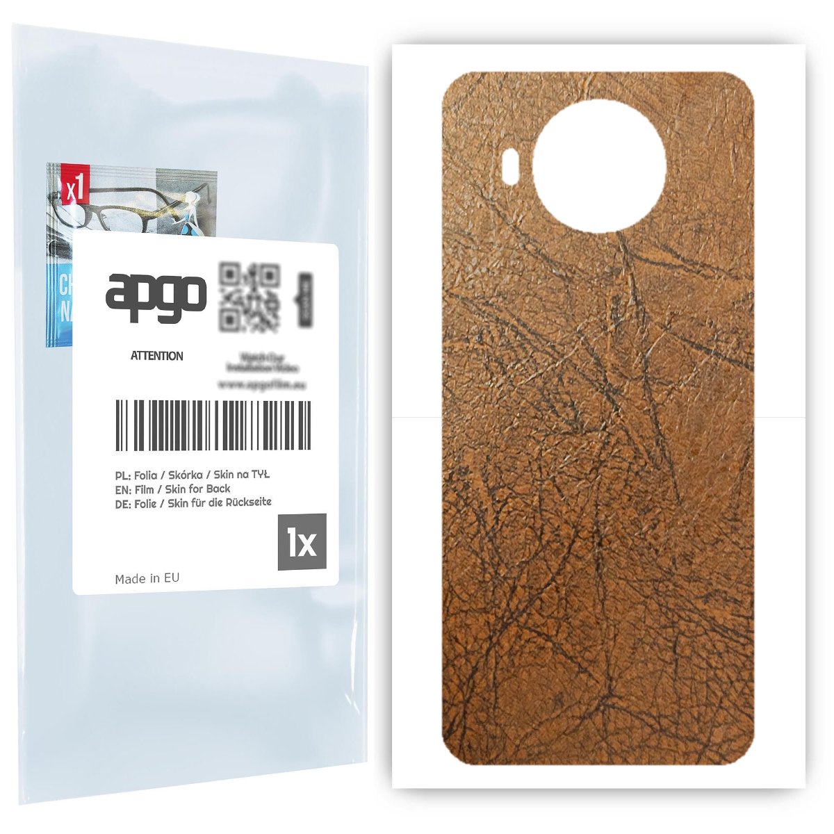 Folia naklejka skórka strukturalna na TYŁ do Nokia 8.3 5G -  Skóra Vintage - apgo SKINS