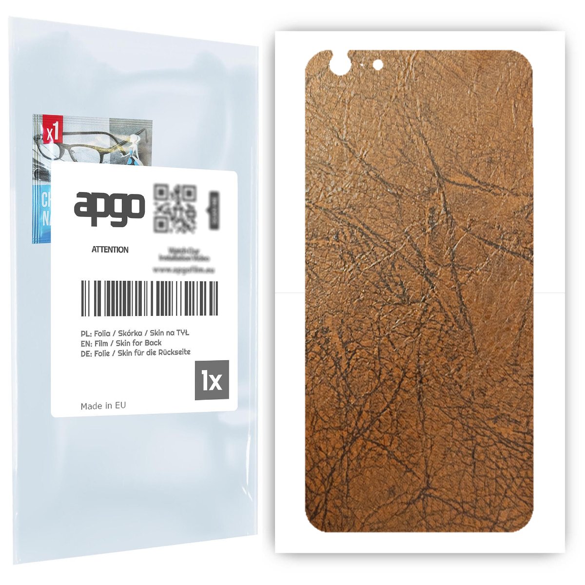 Folia naklejka skórka strukturalna na TYŁ do Apple iPhone 6s Plus -  Skóra Vintage - apgo SKINS
