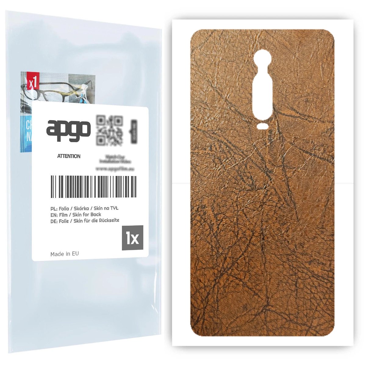 Folia naklejka skórka strukturalna na TYŁ do Xiaomi Mi 9T Pro -  Skóra Vintage - apgo SKINS
