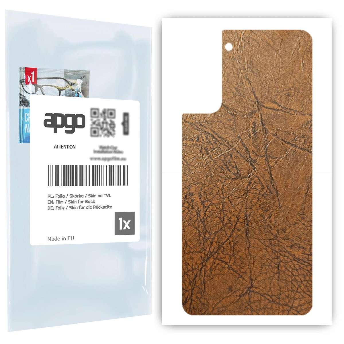 Folia naklejka skórka strukturalna na TYŁ do Samsung Galaxy S21+ 5G -  Skóra Vintage - apgo SKINS