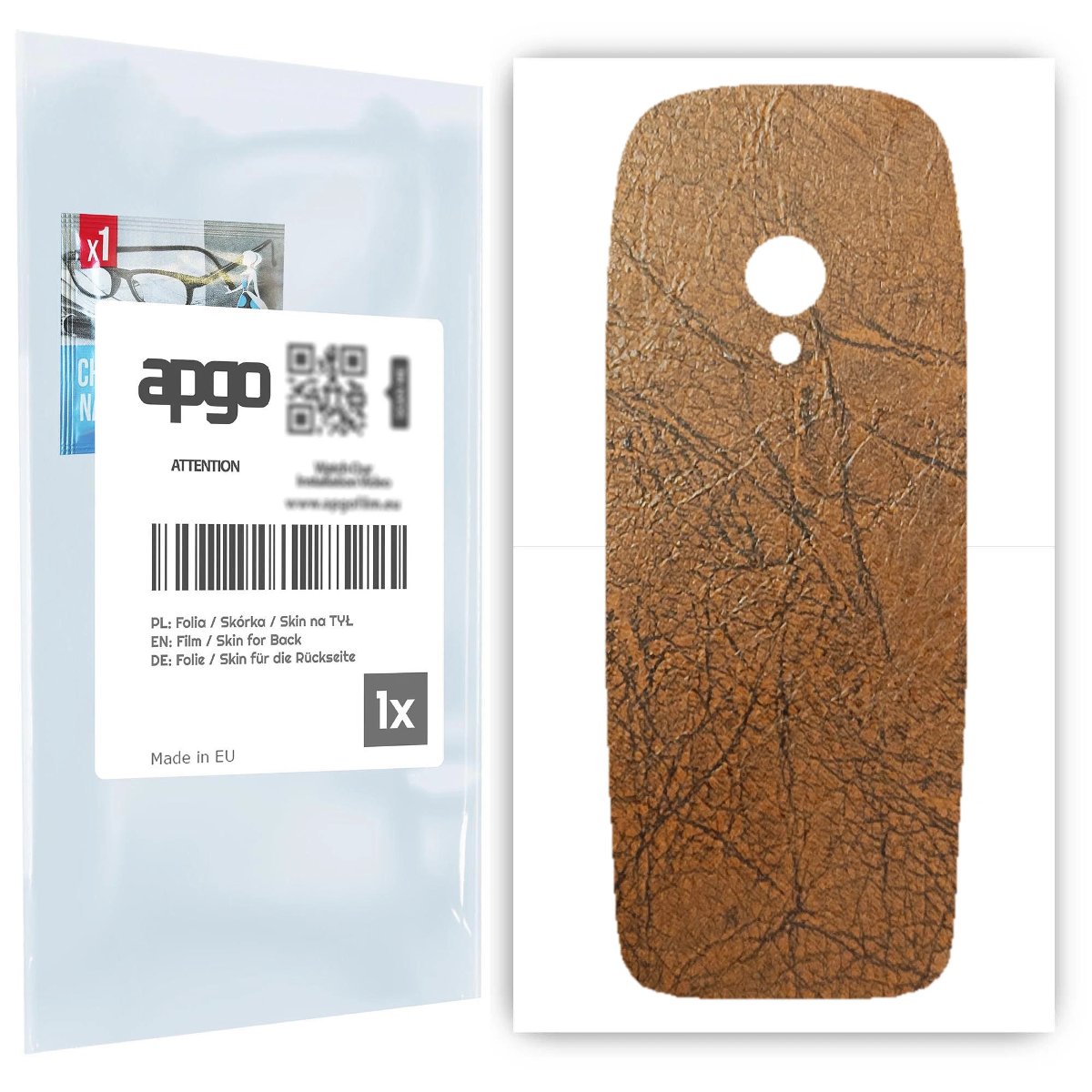 Folia naklejka skórka strukturalna na TYŁ do Nokia 6310 2021 -  Skóra Vintage - apgo SKINS