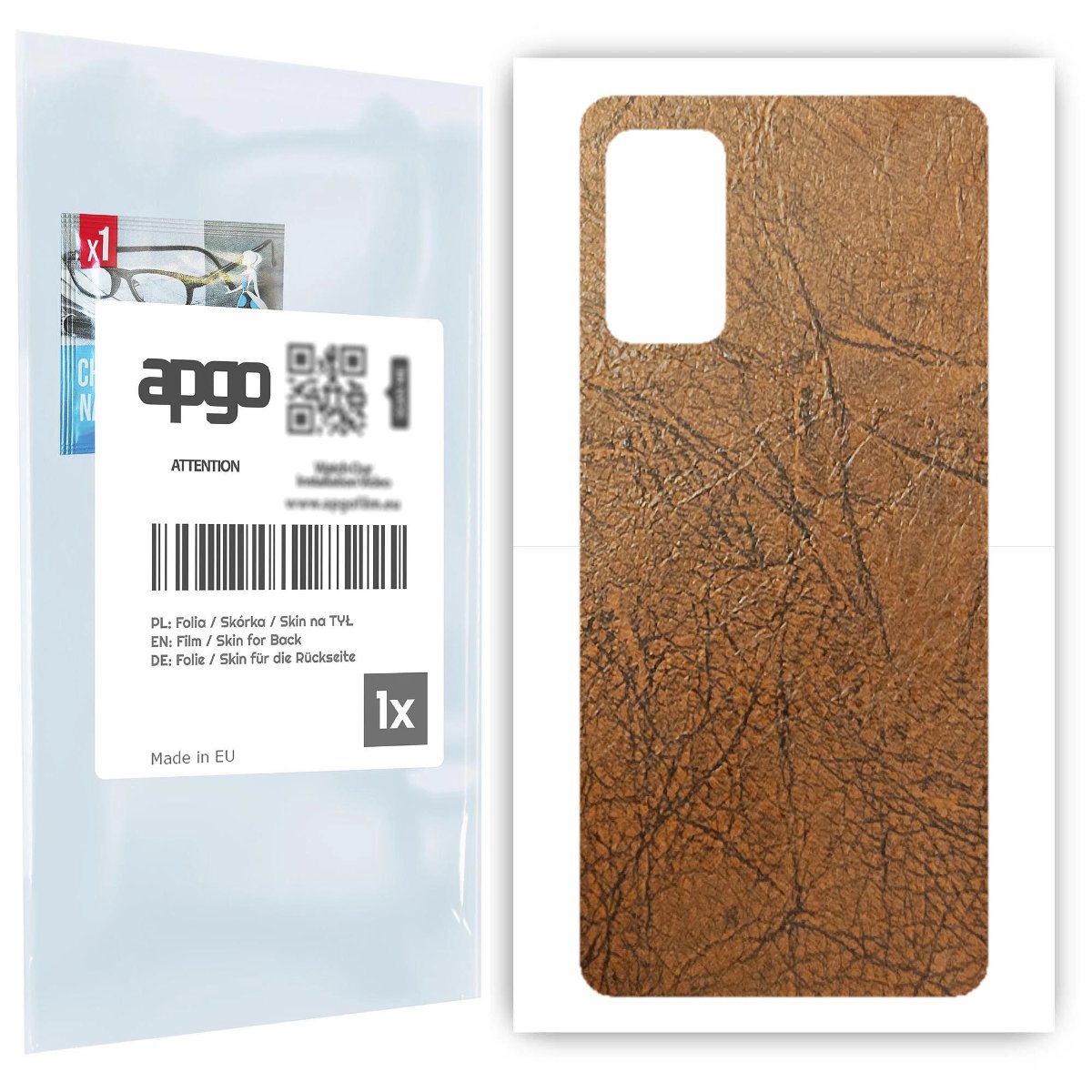 Folia naklejka skórka strukturalna na TYŁ do Samsung Galaxy M52 -  Skóra Vintage - apgo SKINS