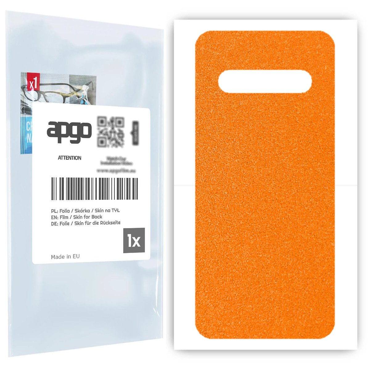 Folia naklejka skórka strukturalna na TYŁ do LG V60 ThinQ 5G UW -  Pomarańczowy Pastel Matowy Chropowaty Baranek - apgo SKINS