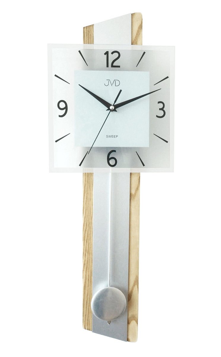 JVD Zegar ścienny z wahadłem NS19030.1 Cichy mechanizm uniwersalny 10053-uniw