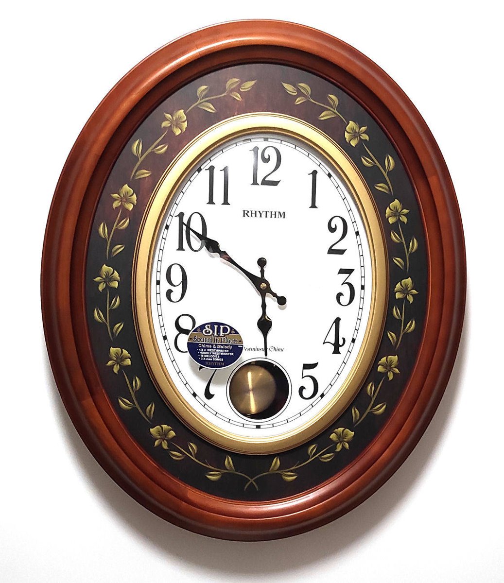 Zegar ścienny Rhythm CMJ580NR06 60 cm kuranty wahadło