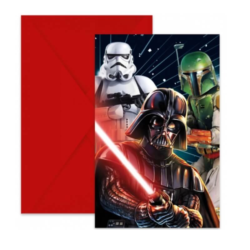 Zaproszenia Na Urodziny Star Wars Galaxy, 6 Szt.
