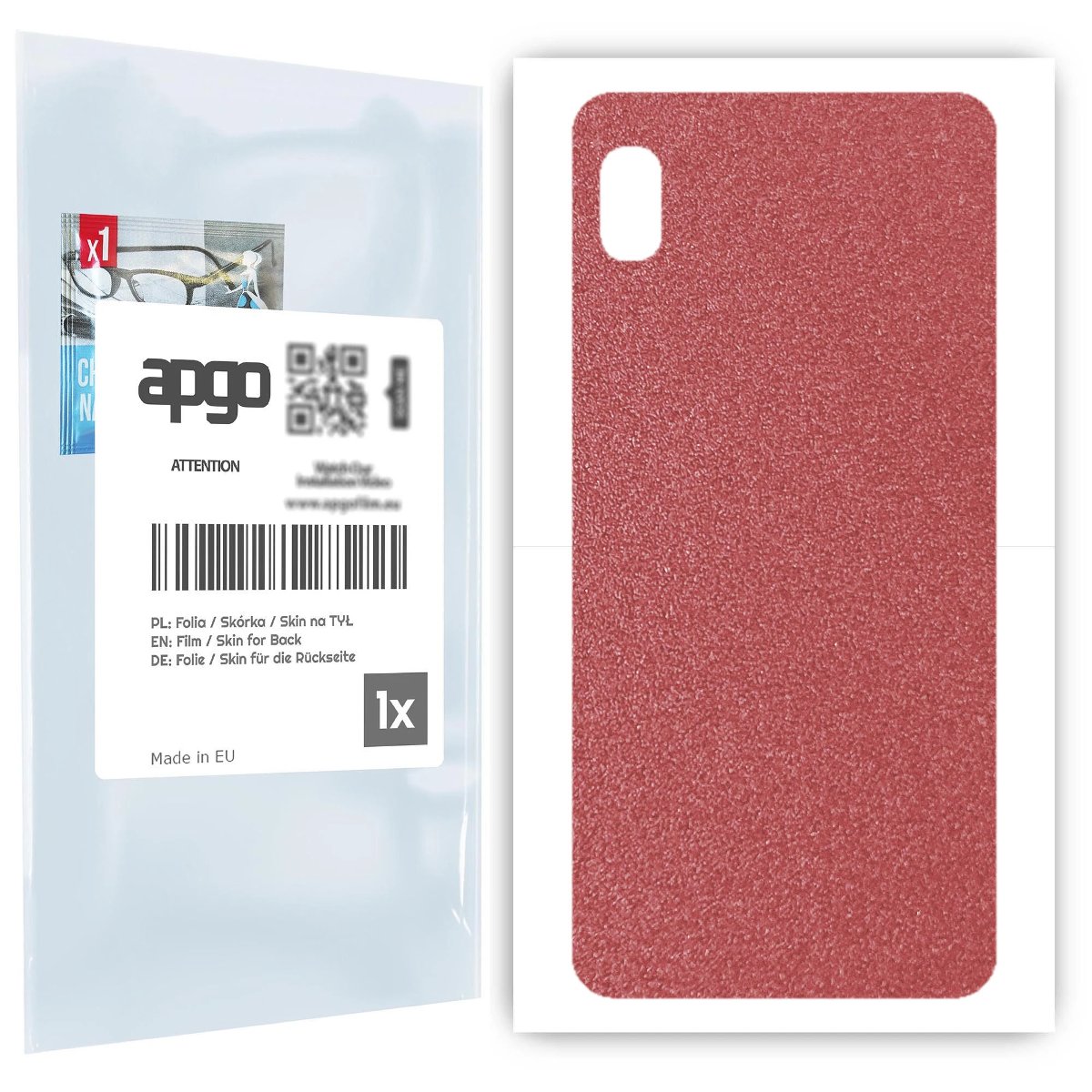 Folia naklejka skórka strukturalna na TYŁ do Samsung Galaxy A10 -  Różowy Pastel Matowy Chropowaty Baranek - apgo SKINS