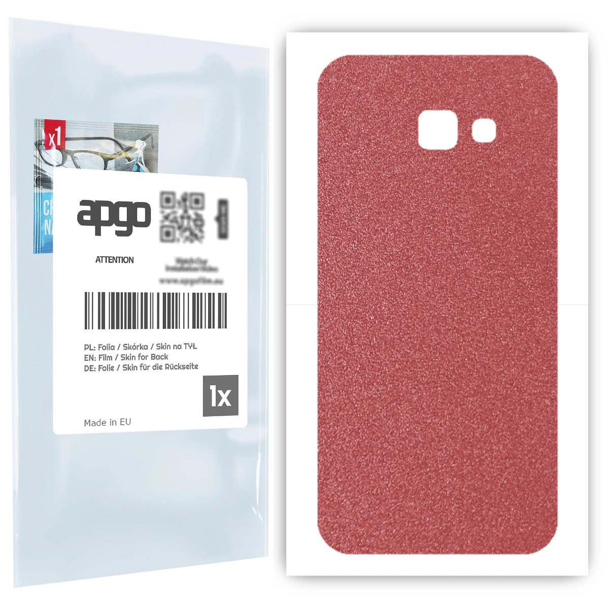 Folia naklejka skórka strukturalna na TYŁ do Samsung Galaxy A5 (2017) -  Różowy Pastel Matowy Chropowaty Baranek - apgo SKINS