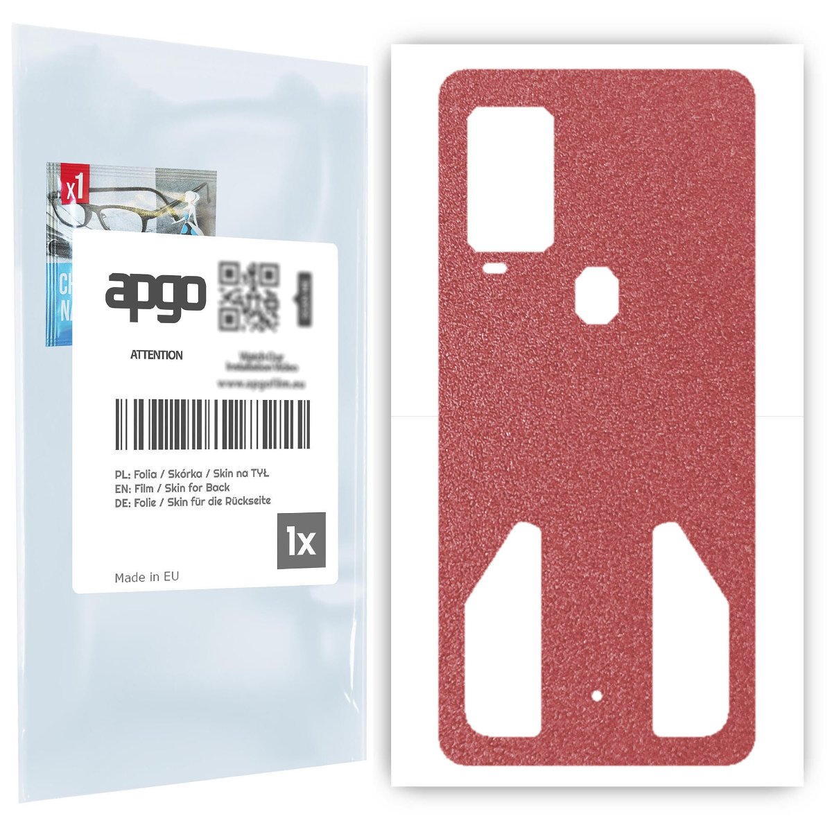 Folia naklejka skórka strukturalna na TYŁ do Ulefone Armor 10 5G -  Różowy Pastel Matowy Chropowaty Baranek - apgo SKINS