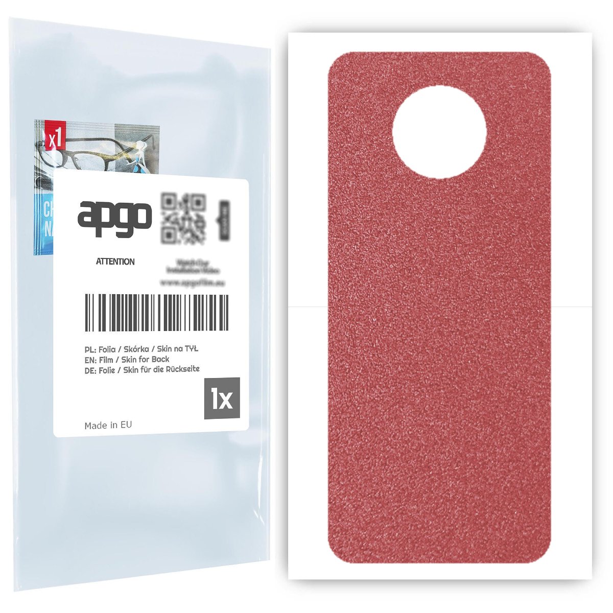 Folia naklejka skórka strukturalna na TYŁ do Nokia G50 5G -  Różowy Pastel Matowy Chropowaty Baranek - apgo SKINS