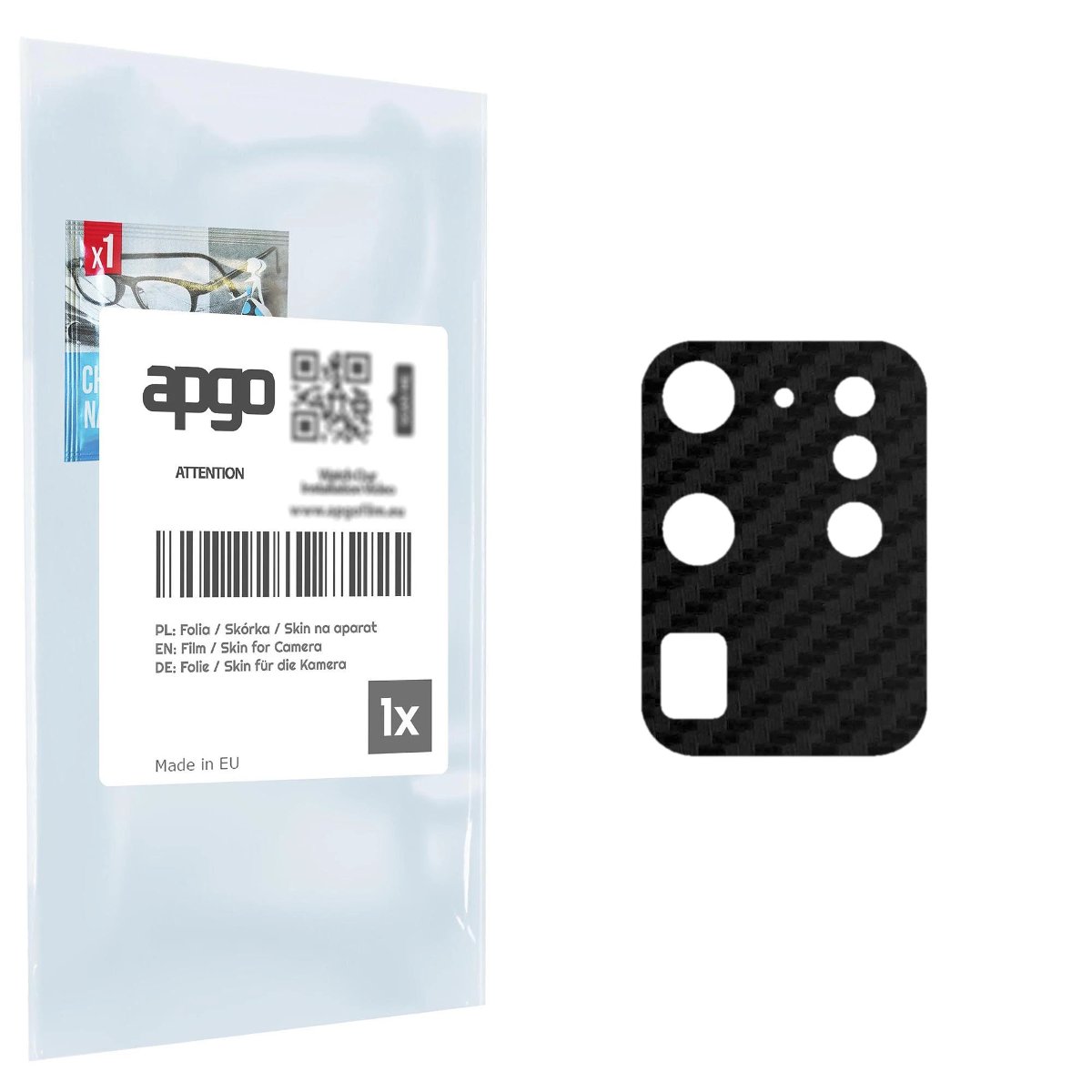 Folia naklejka skórka strukturalna na wyspę aparatu do Samsung Galaxy S20+ 5G - różne kolory na kamerę, obiektyw apgo SKINS Lens Protector