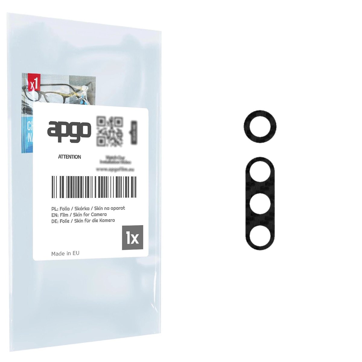 Folia naklejka skórka strukturalna na wyspę aparatu do Motorola Moto G8 - różne kolory na kamerę, obiektyw apgo SKINS Lens Protector